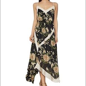 BCBGMAXAZRIA Garden Floral Handkerchief Dress